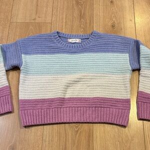 🩷 Pink Rose Pastel Striped Sweater 🩷